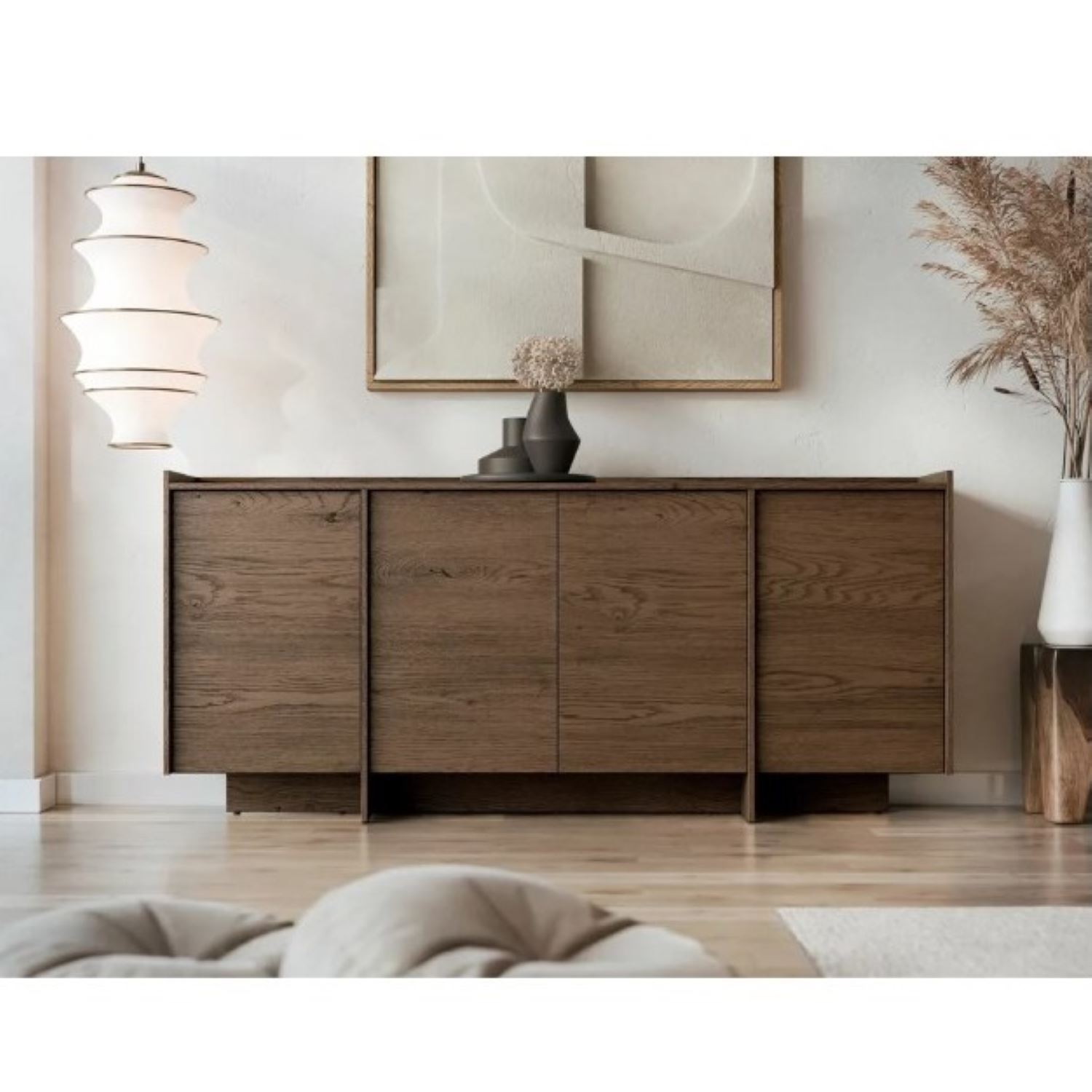 APARADOR FLORTEI 4 PUERTAS ROBLE COÑAC 200CM